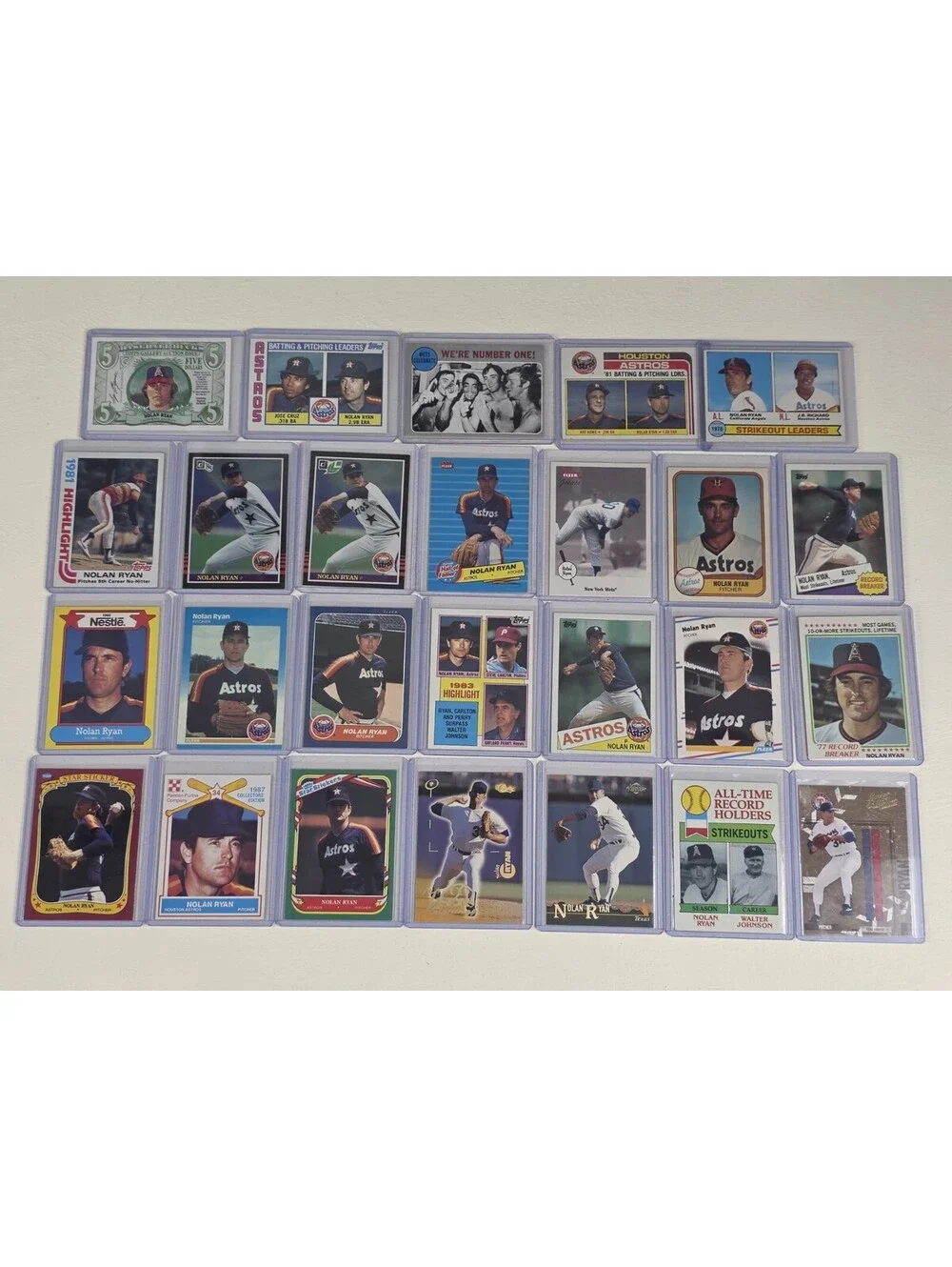 NOLAN RYAN Vintage Lot 26 Baseball Cards 1970s 1980s 1990s VG-NM